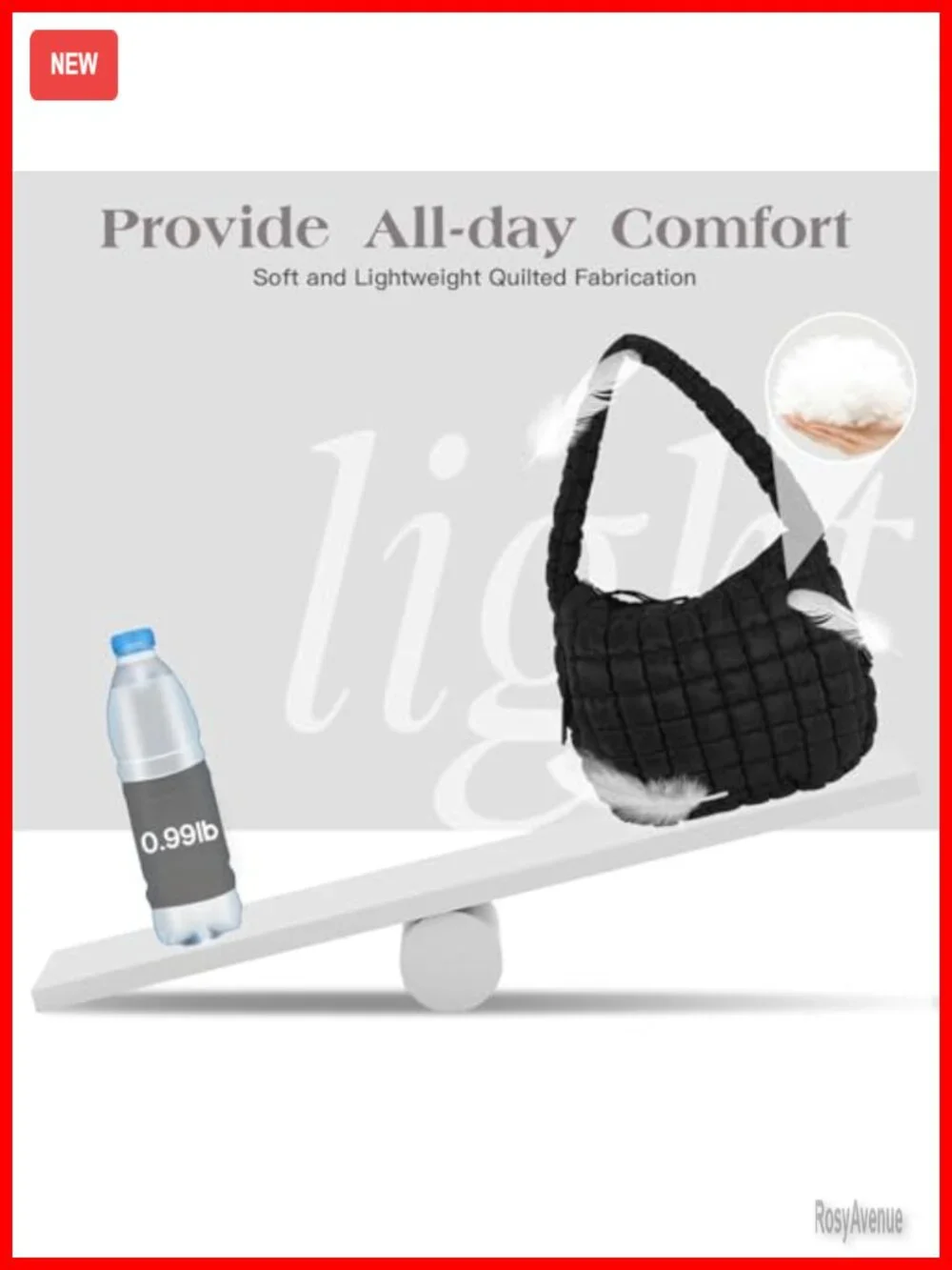Large Quilted Nylon Puffer Hobo Tote Bag Crossbody